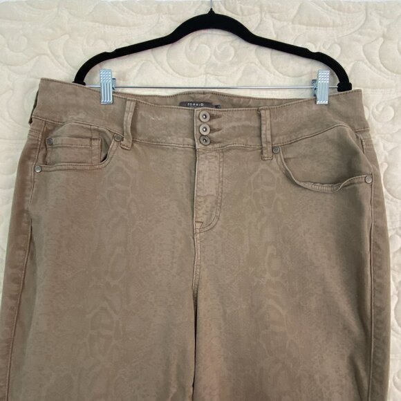 Torrid Jeggings Snakeskin Beige Size 20 Regular - Picture 3 of 11